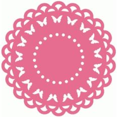 intricate butterfly doily
