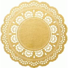 gold doily