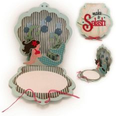 mermaid splash pop up card
