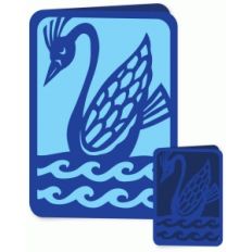 folded card with water bird 5 x 7
