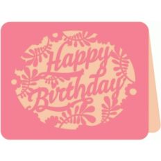 floral happy birthday card