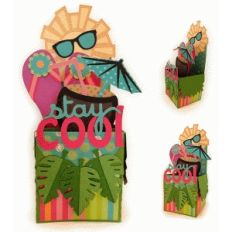 tropical stay cool 3d box card