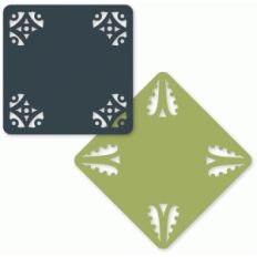 square cards with fancy corners