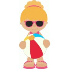 girl with beach ball