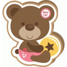 baby girl shape card