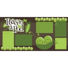 two peas in a pod 2 page scrapbook kit