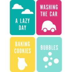 3x4 summer life cards set