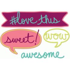 handwritten words set