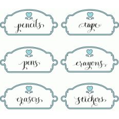 craft room labels – pen set