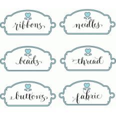 craft room labels – ribbon set