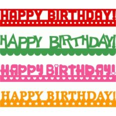 happy birthday borders set