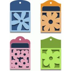 pocket tags - flower set