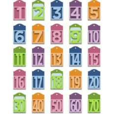 pocket tags - numbers set