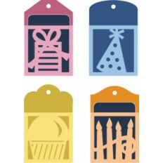 pocket tags - birthday set