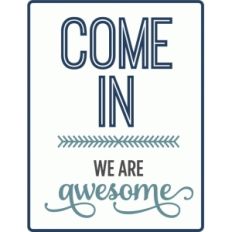 come in we are awesome - phrase
