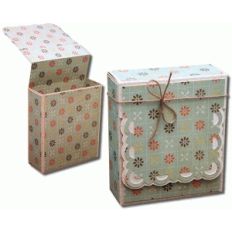 3d square label flap over gift box