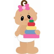 baby girl with ring toy