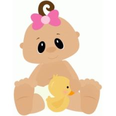 baby girl with rubber ducky