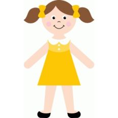 emma jane paper doll 2 ponytails