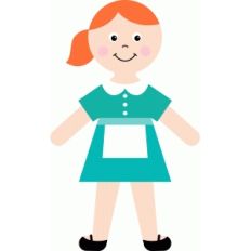 emma jane paper doll side ponytail