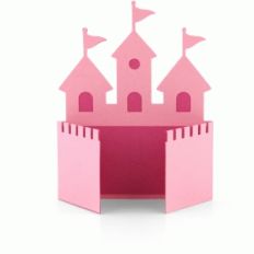 a2 princess castle shaped card