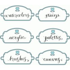 craft room labels – paints