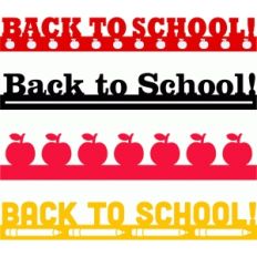 back to school borders set