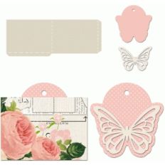 dainty butterfly tag with sleeve