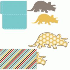 dinosaur tag with sleeve