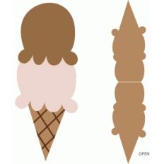 double scoop ice cream cone card