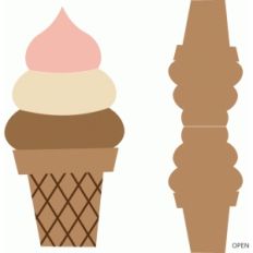 soft serve ice cream cone card