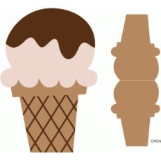 fudge topped ice cream cone card