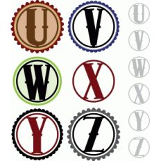 vintage monogram u - z