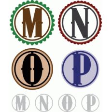 vintage monogram m - p
