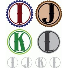 vintage monogram i - l