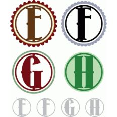 vintage monogram e – h