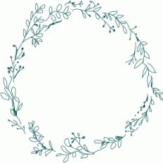 floral wreath sketch