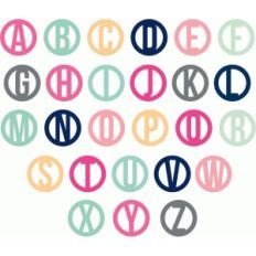 circle monogram alphabet