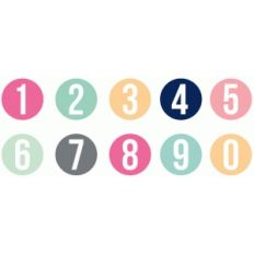 solid circle monogram numbers