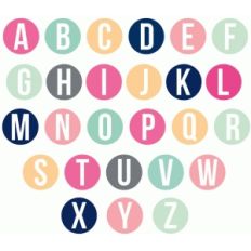 solid circle monogram alphabet