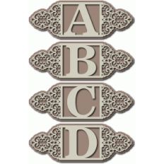 flourish monogram abcd