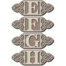 flourish monogram efgh