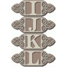 flourish monogram ijkl