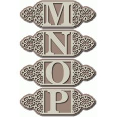 flourish monogram mnop