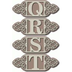flourish monogram qrst