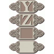 flourish monogram yz blank frame