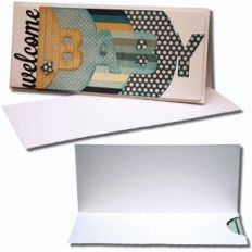 welcome baby long pocket card with envelope