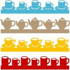 coffee and tea borders set