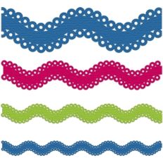 border curved dotted scallop ribbon