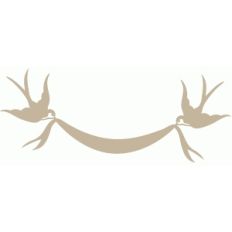 bird banner cake topper